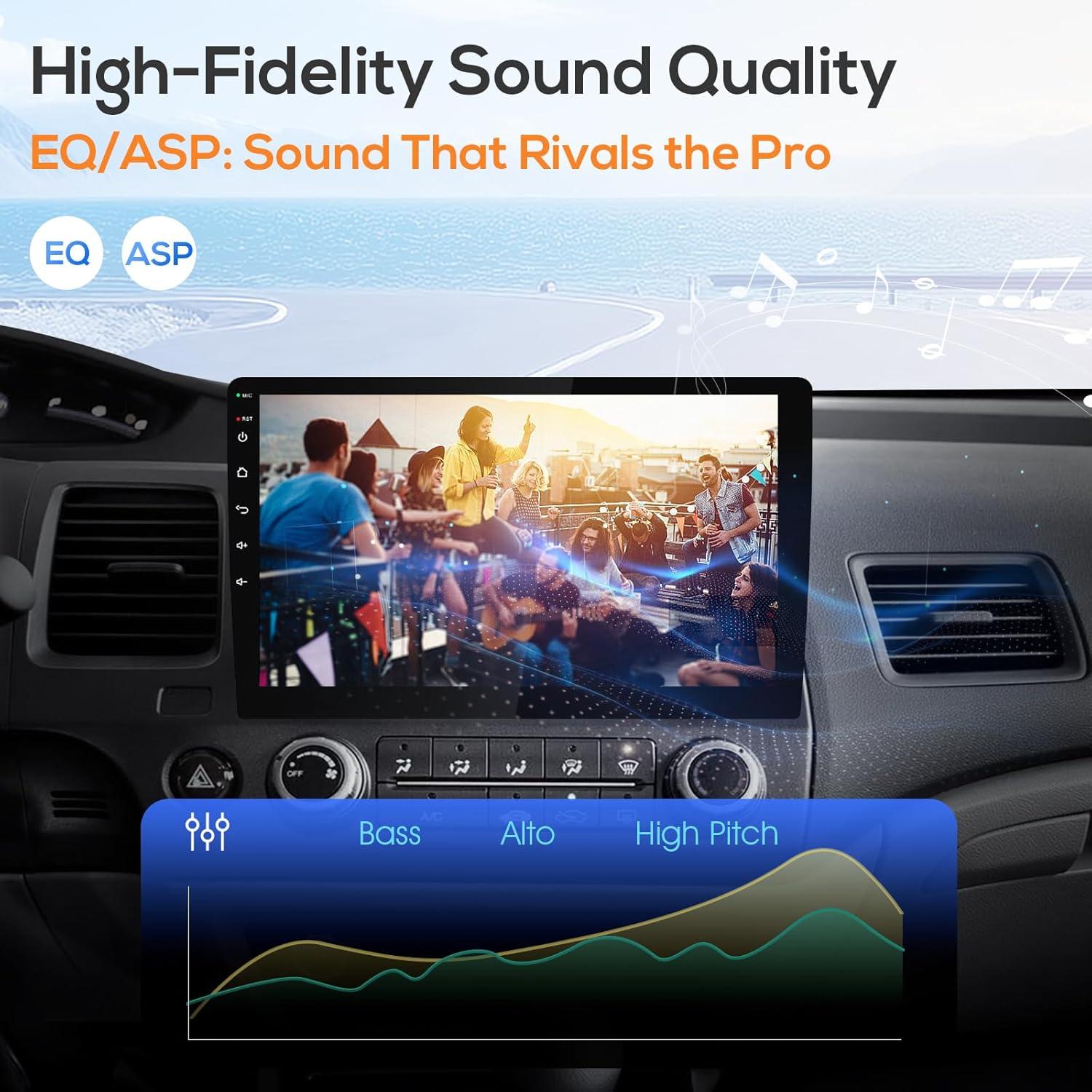 Estéreo de Coche Doble Din Haudio 10.1" Bluetooth GPS 2+64GB