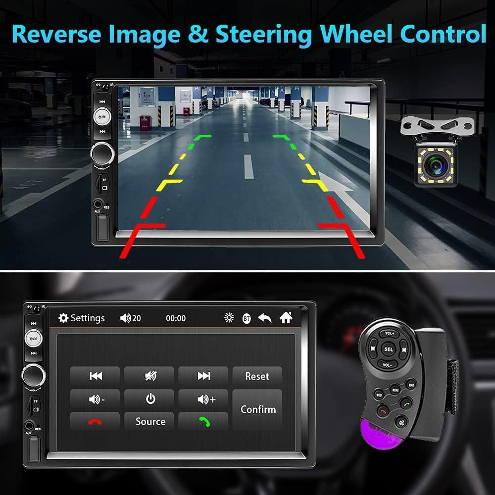 Estéreo de Coche Podofo Doble Din 7" Bluetooth MP5 FM