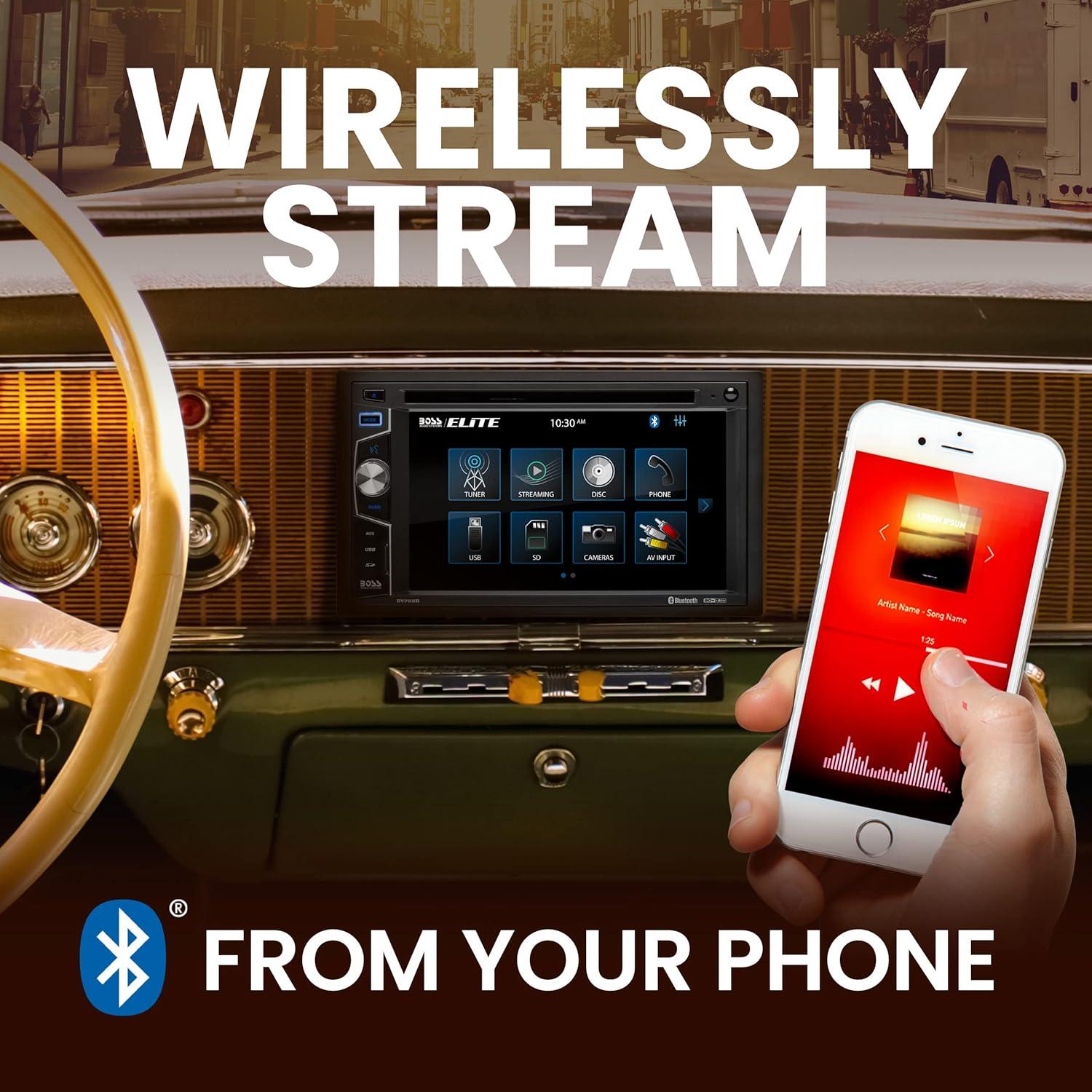 Estéreo Doble Din BOSS Audio BV755B Bluetooth 6.2" Pantalla Táctil