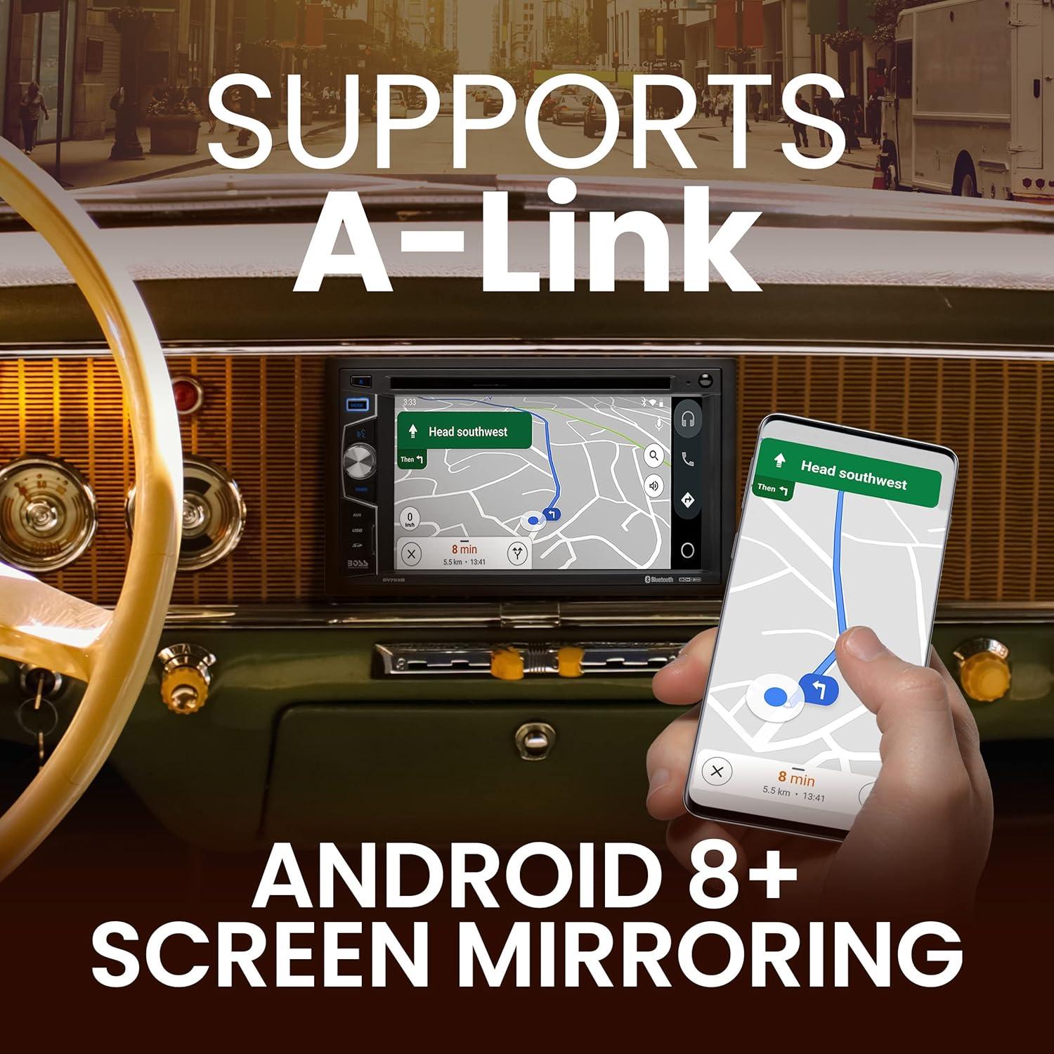 Estéreo Doble Din BOSS Audio BV755B Bluetooth 6.2" Pantalla Táctil