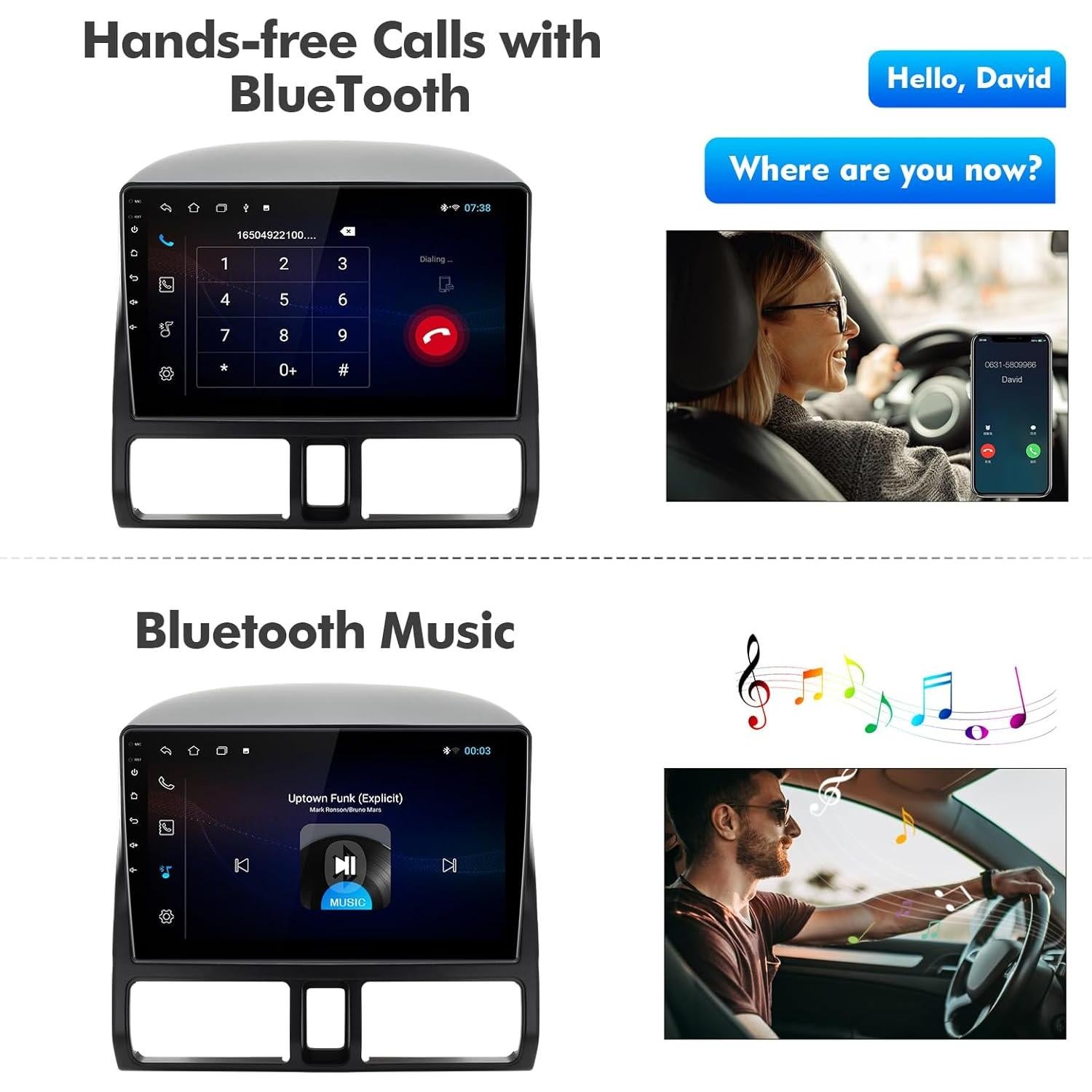 Estéreo de Coche FeirTon Android 12 Doble Din 9" para Honda CR-V 2002-2006