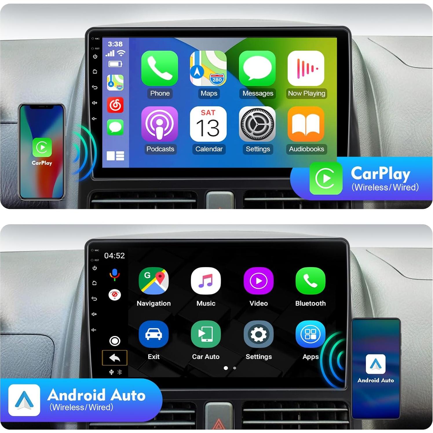 Estéreo de Coche FeirTon Android 12 Doble Din 9" para Honda CR-V 2002-2006