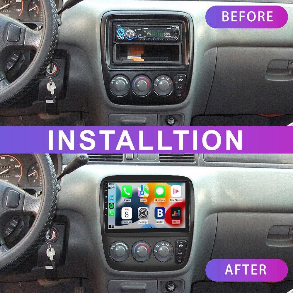 Estéreo Doble Din Hiolpen Android 13 para Honda CRV 1995-2001