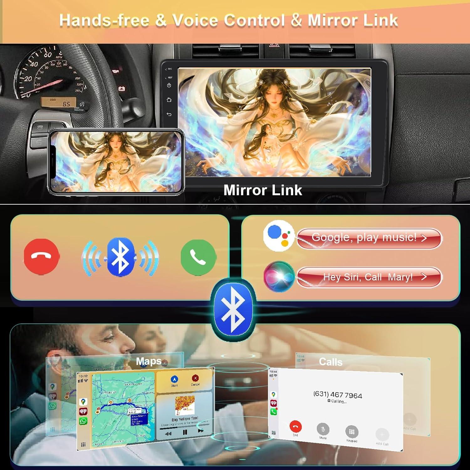 Estéreo de Coche Oeretzrac 9113W 9" HD IPS Bluetooth 5.2