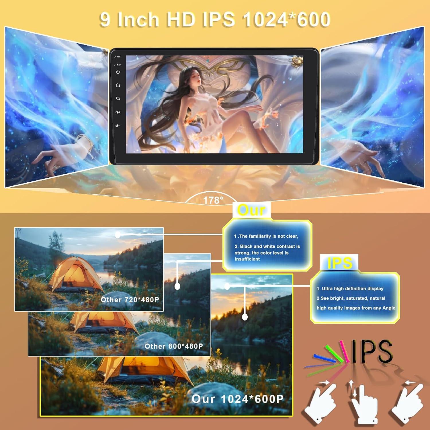 Estéreo de Coche Oeretzrac 9113W 9" HD IPS Bluetooth 5.2