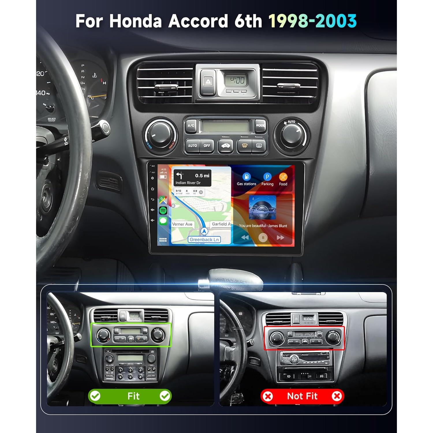 Estéreo de Coche Android 13 MAHVEC para Honda Accord 1998-2003