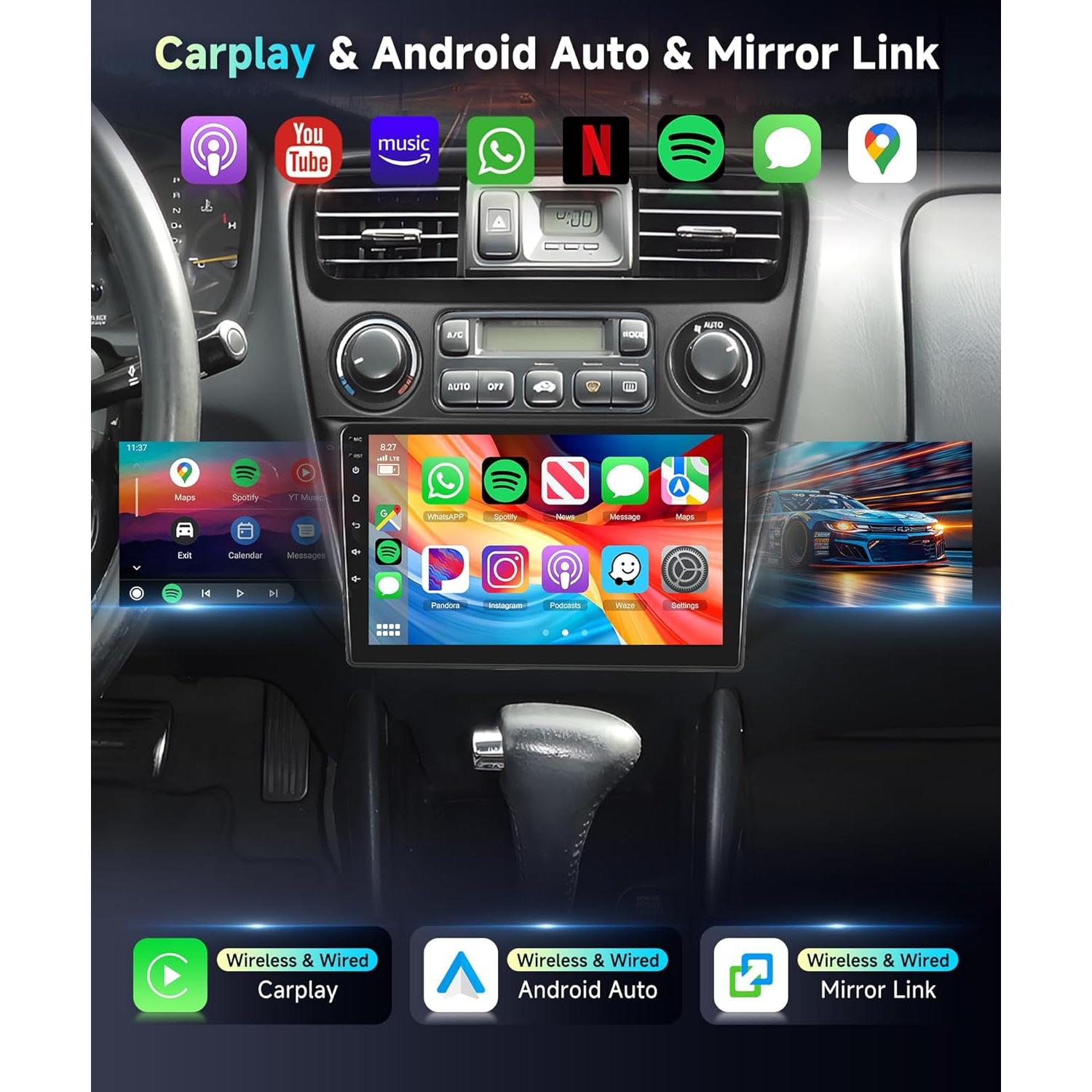 Estéreo de Coche Android 13 MAHVEC para Honda Accord 1998-2003