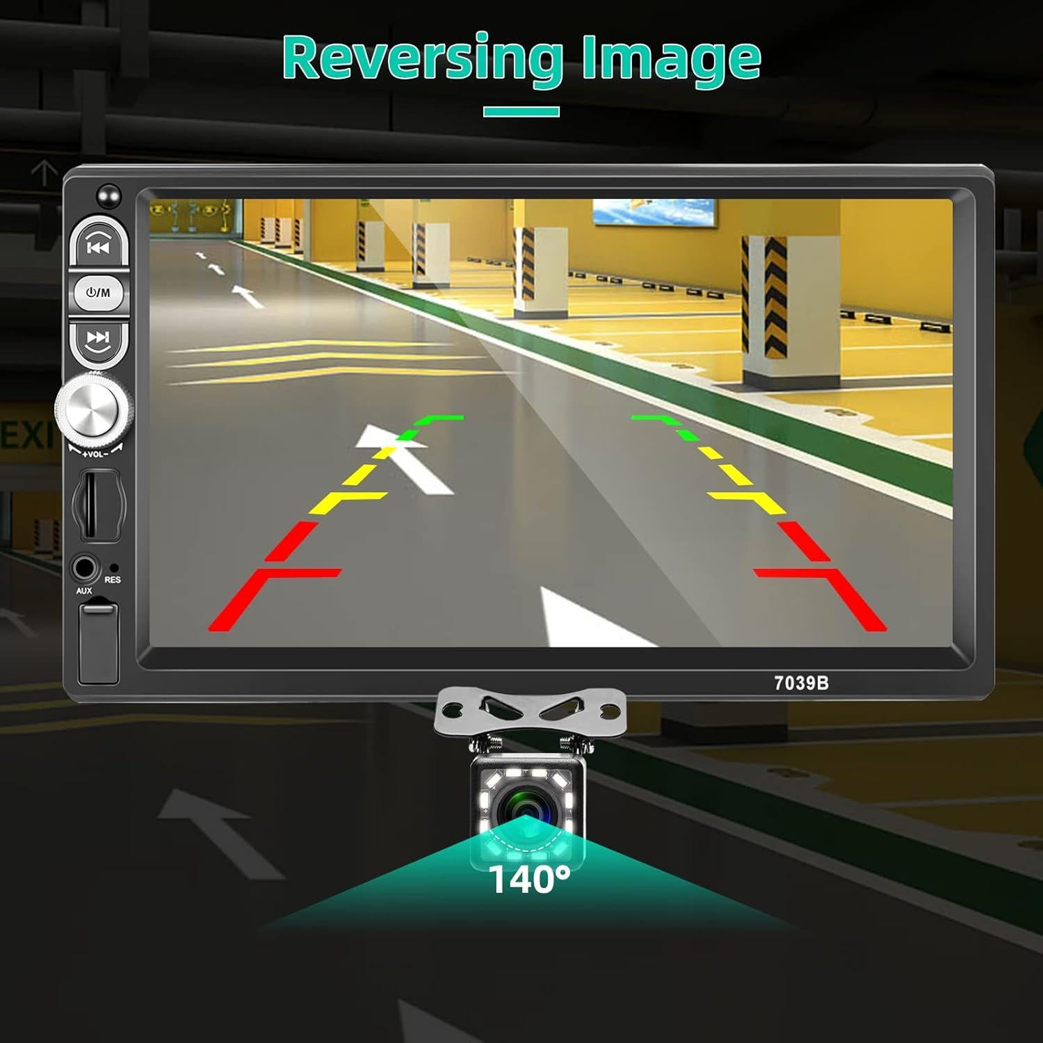 Estéreo de Coche Podofo 7" Carplay Android Auto Bluetooth