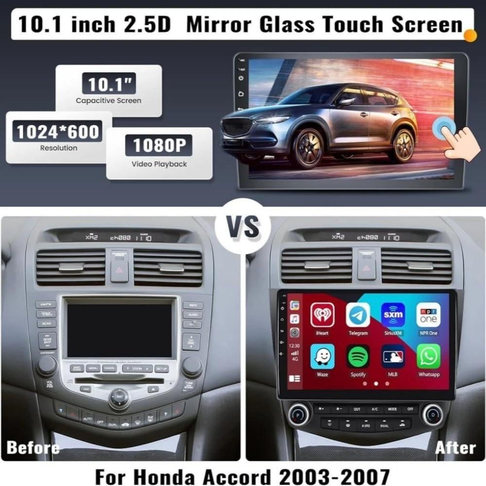 Estéreo Doble Din Katutude para Honda Accord 2003-2007 10"