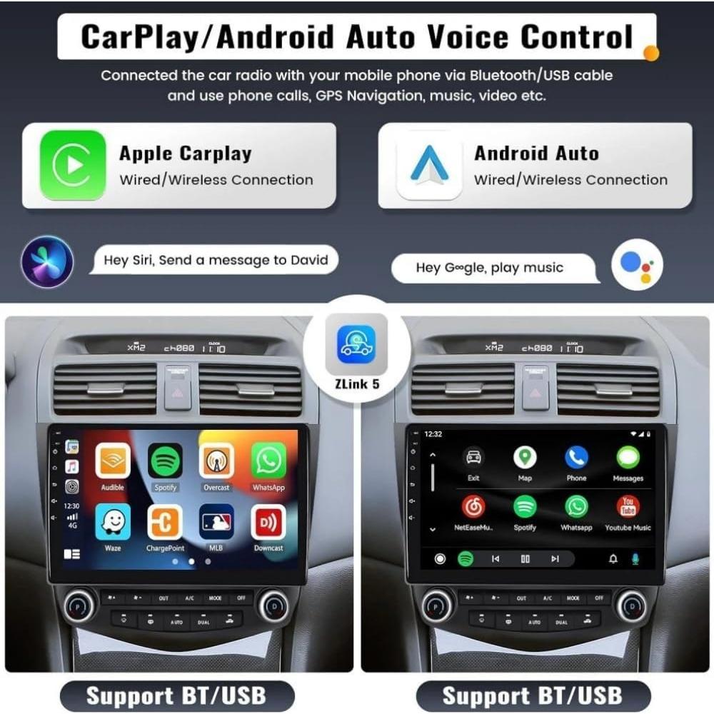 Estéreo Doble Din Katutude para Honda Accord 2003-2007 10"