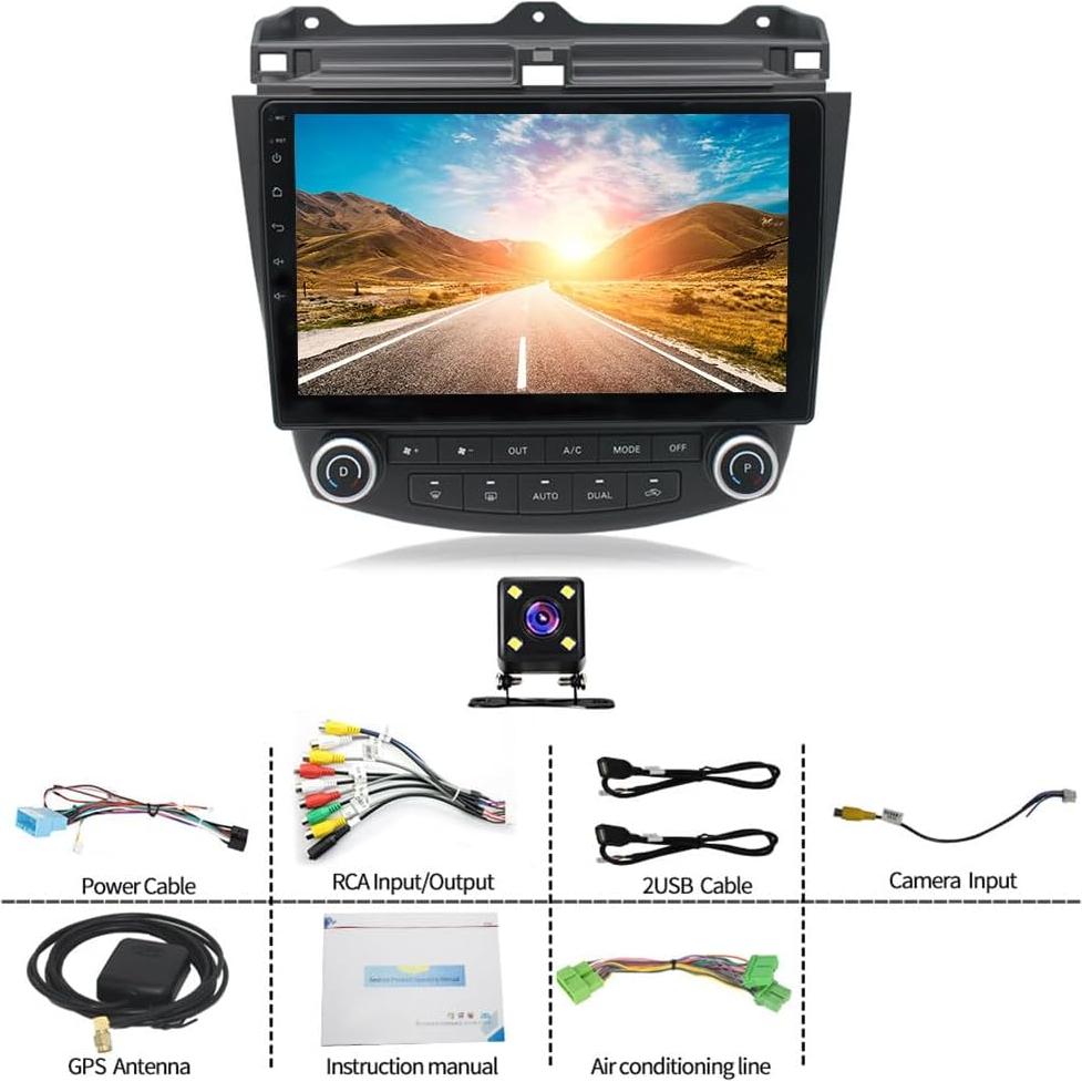 Estéreo Doble Din Katutude para Honda Accord 2003-2007 10"