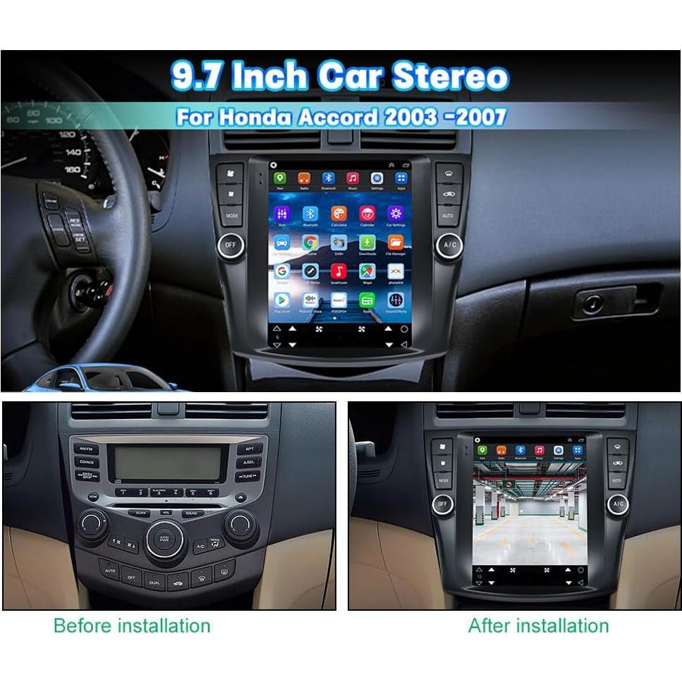 Estéreo de Coche Loddery 9.7" Android 13 para Honda Accord 2003-2007