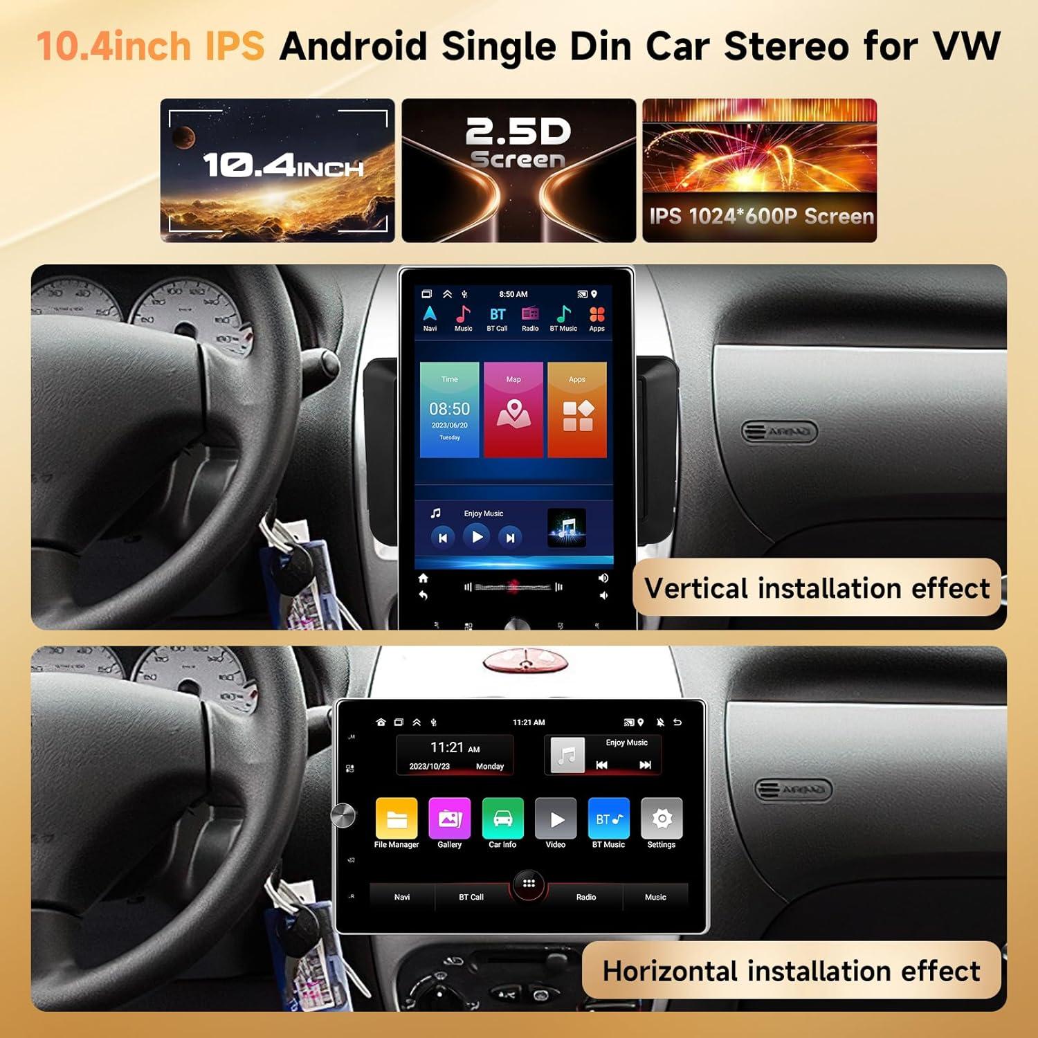 Radio de Coche 10.4" METEESER para VW Seat Golf Jetta con CarPlay