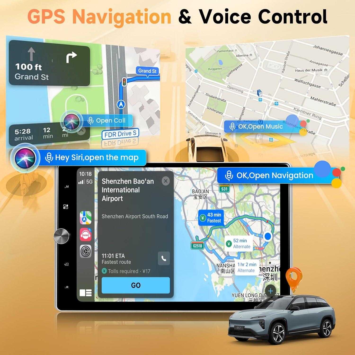 Radio de Coche 10.4" METEESER para VW Seat Golf Jetta con CarPlay