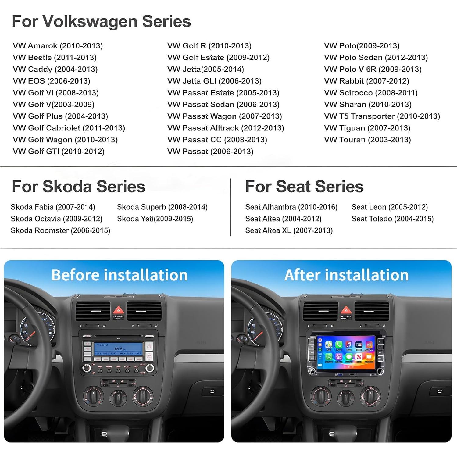 Estéreo de Coche Android 7" UNITOPSCI 2GB RAM 32GB VW