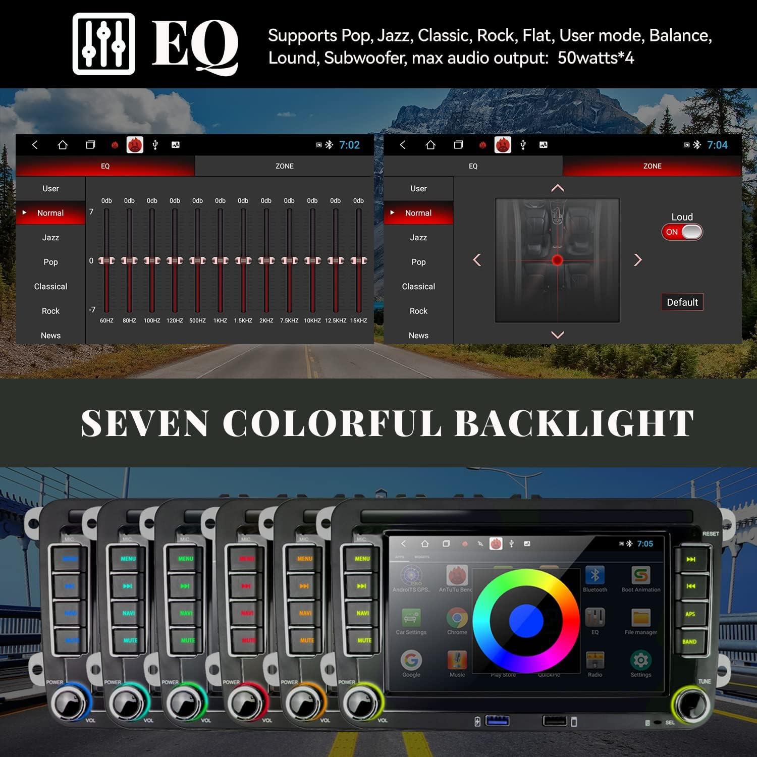 Estéreo de Coche Android 7" UNITOPSCI 2GB RAM 32GB VW