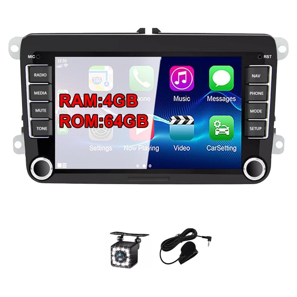 Estéreo Doble Din GOJOHO 7" Android 13 para VW con GPS y Bluetooth