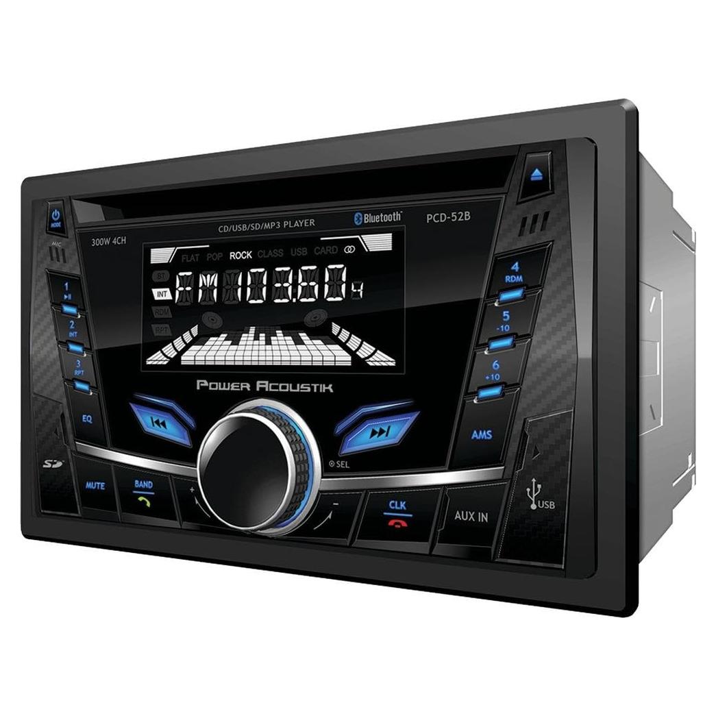 Receptor Doble Din Power Acoustik PCD-52B Bluetooth USB CD MP3