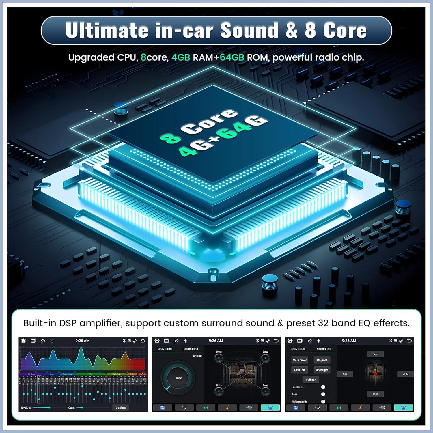 Radio Estéreo Android 7" UNITOPSCI para VW 4G+64G 8 Núcleos