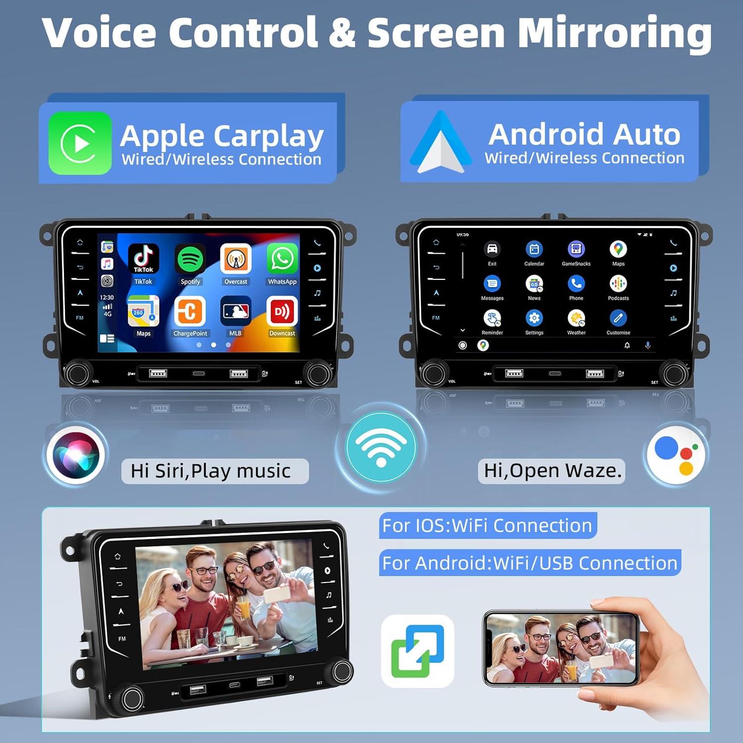 Radio Estéreo Android 7" UNITOPSCI para VW 4G+64G 8 Núcleos