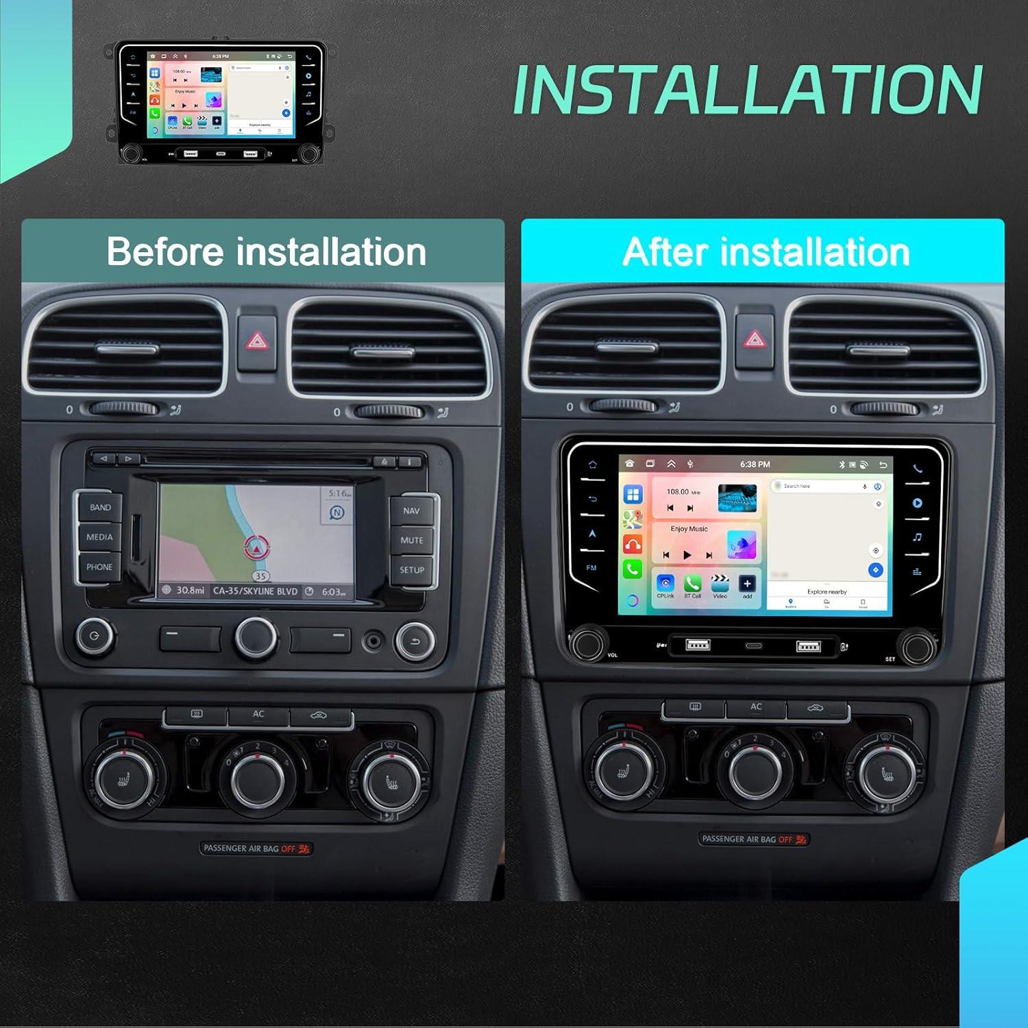 Radio Estéreo Android 7" UNITOPSCI para VW 4G+64G 8 Núcleos