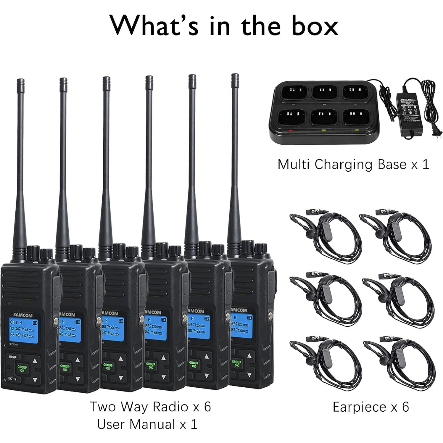 Walkie Talkie SAMCOM FPCN30A 5W Recargable 6 Pcs UHF