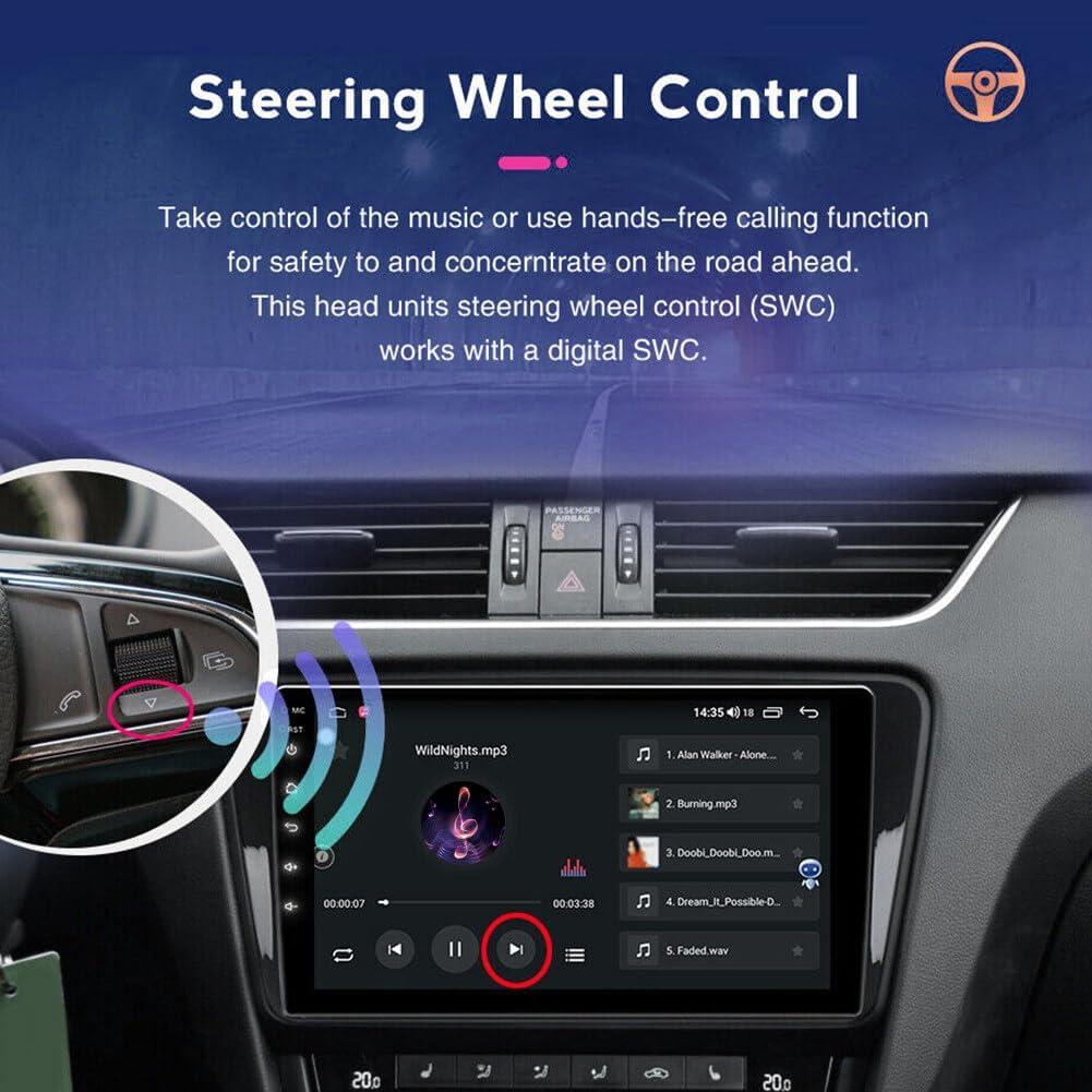 Radio Estéreo Doble Din Slakerbe 9" Android 14 GPS Bluetooth