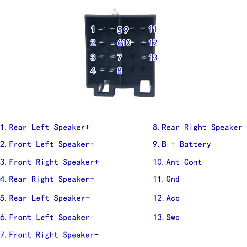 Cable Adaptador ISO 16 Pines para Estéreo Android VW
