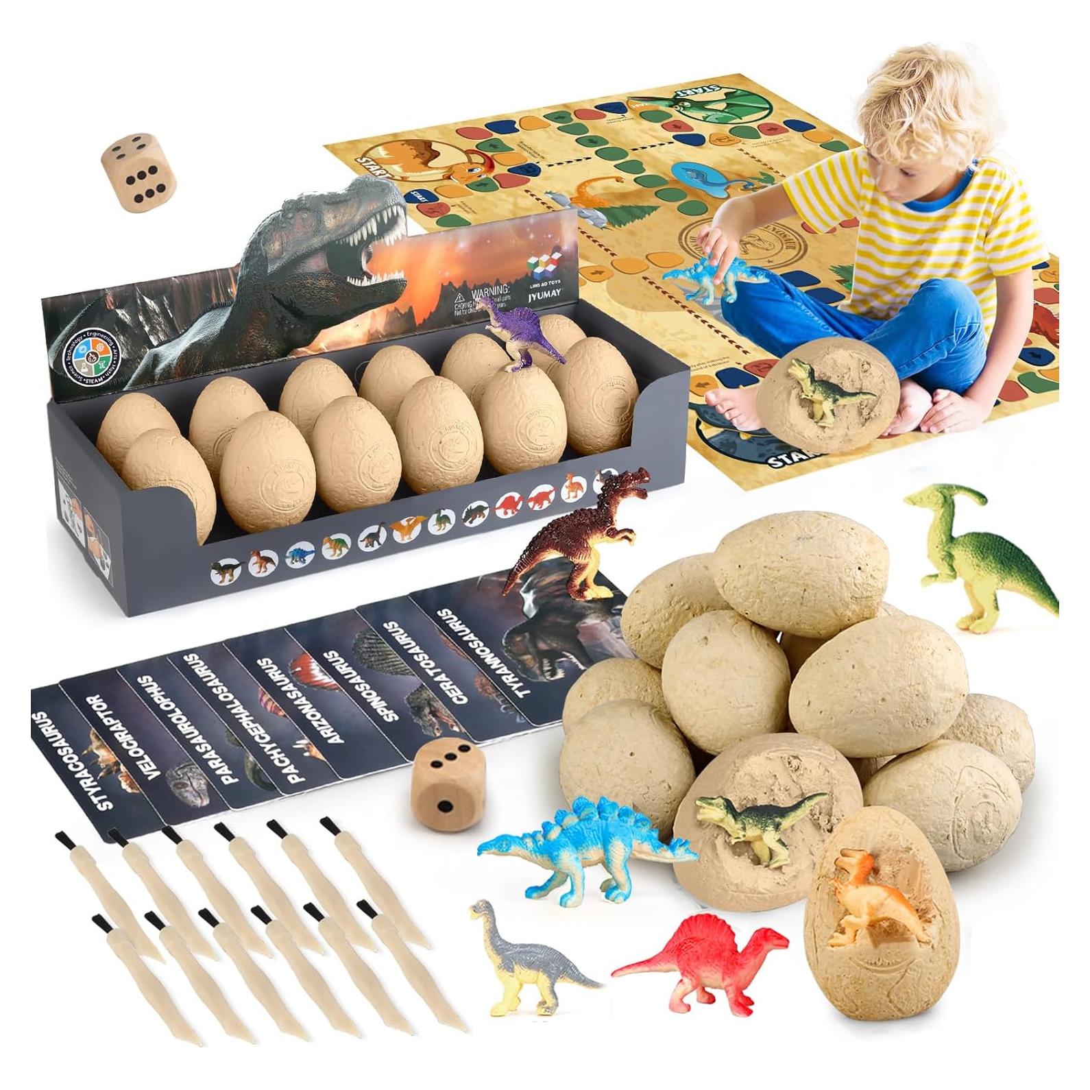 Kit de Excavación de Huevos de Dinosaurio Woumserta 12 Piezas