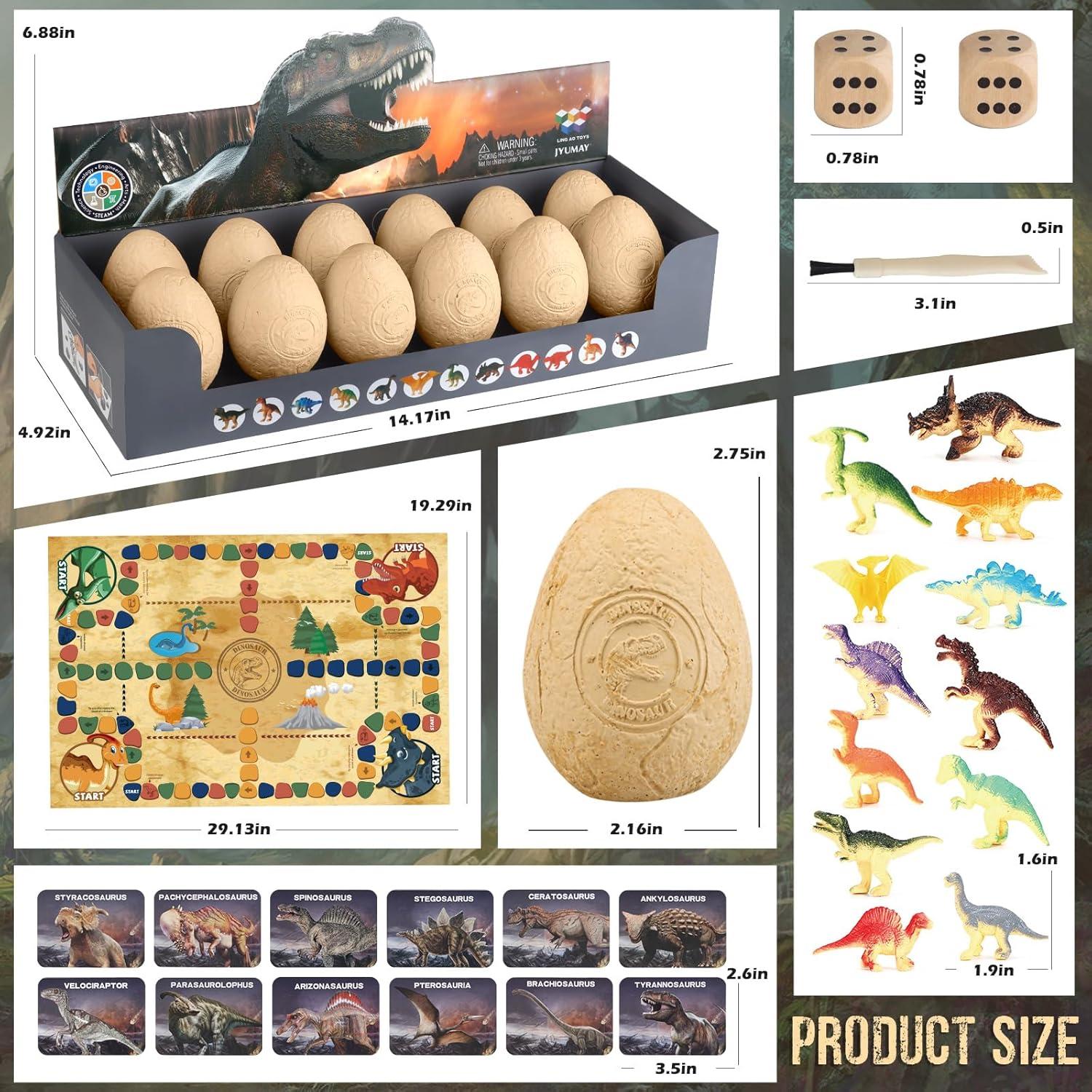 Kit de Excavación de Huevos de Dinosaurio Woumserta 12 Piezas