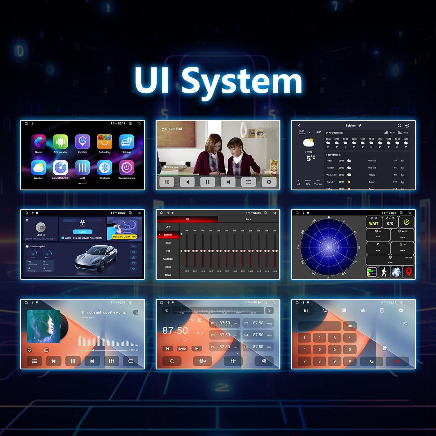 Estéreo de Coche Binize Android 13 10 Pulgadas GPS Bluetooth
