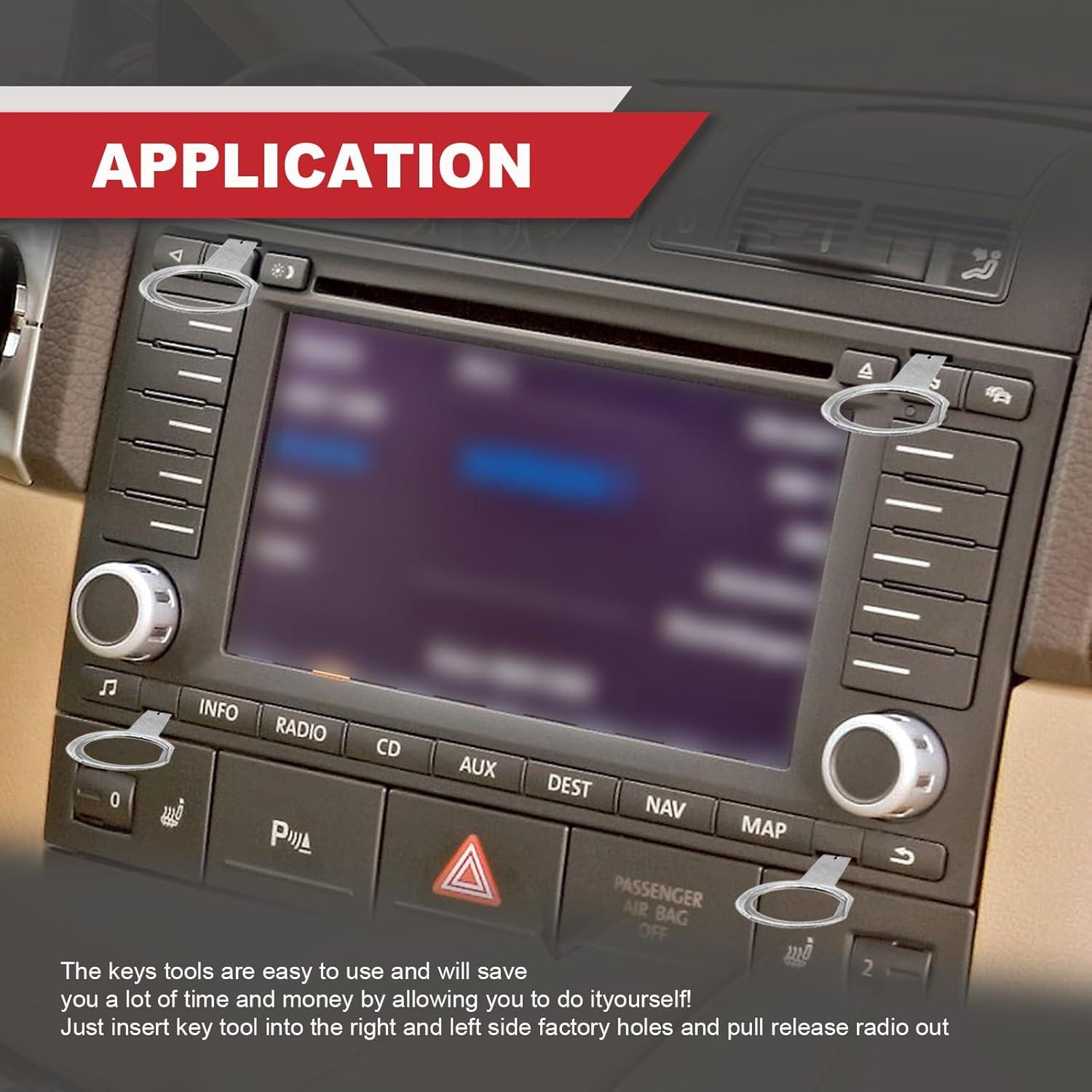 Juego de Llaves de Herramientas de Radio de Coche BSAMZO 4PCS