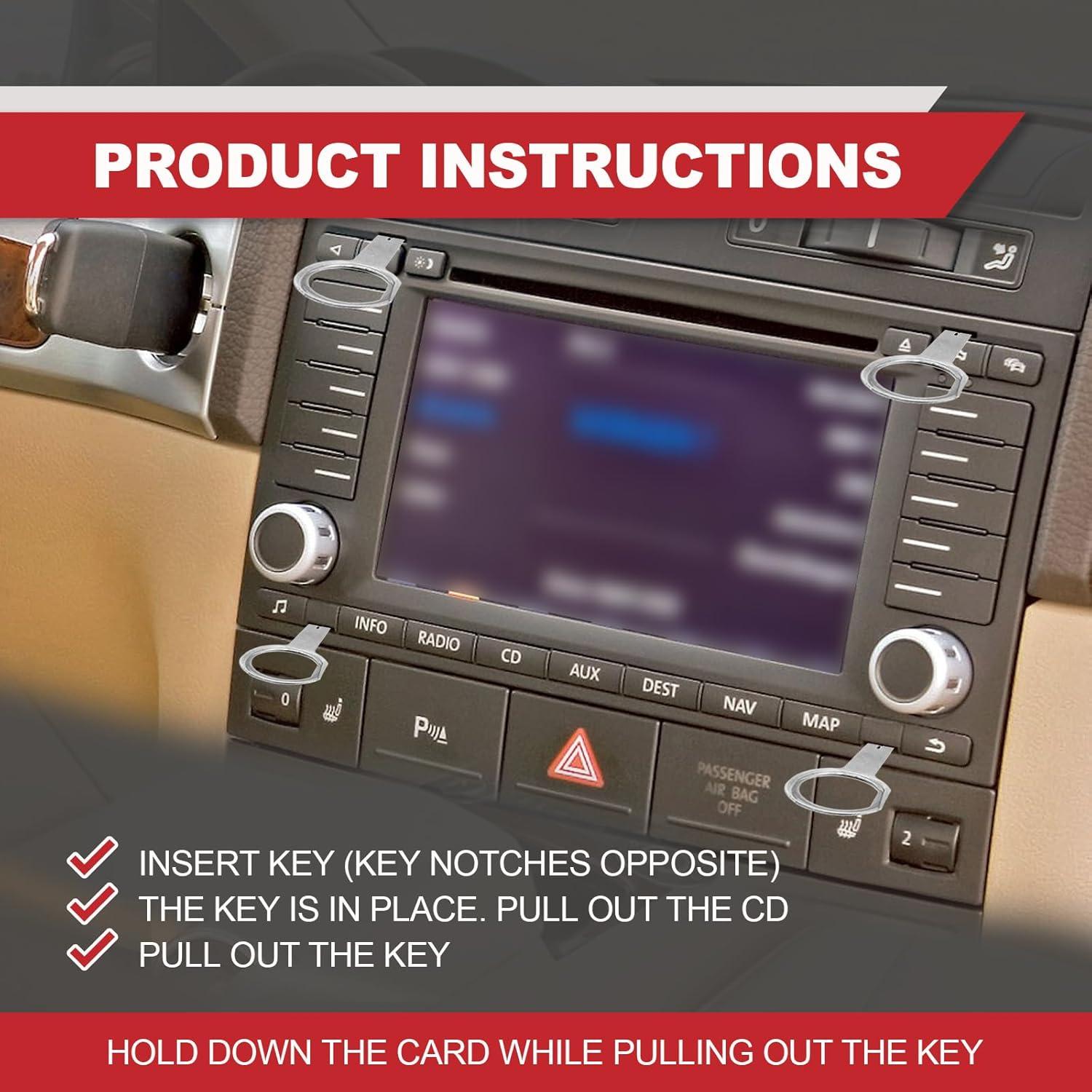 Juego de Llaves de Herramientas de Radio de Coche BSAMZO 4PCS