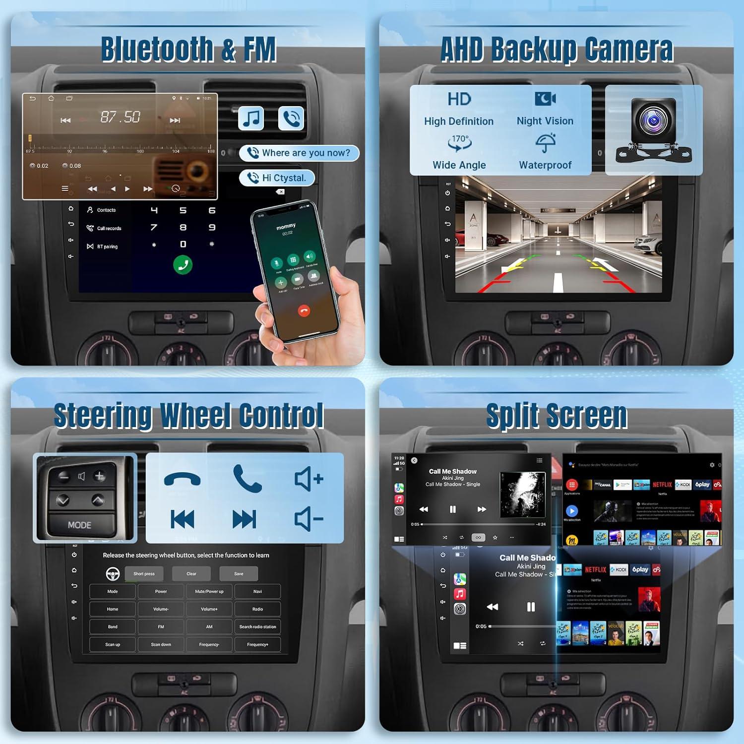 Radio de Coche Android Naifay 10.1" para VW Golf Passat Jetta