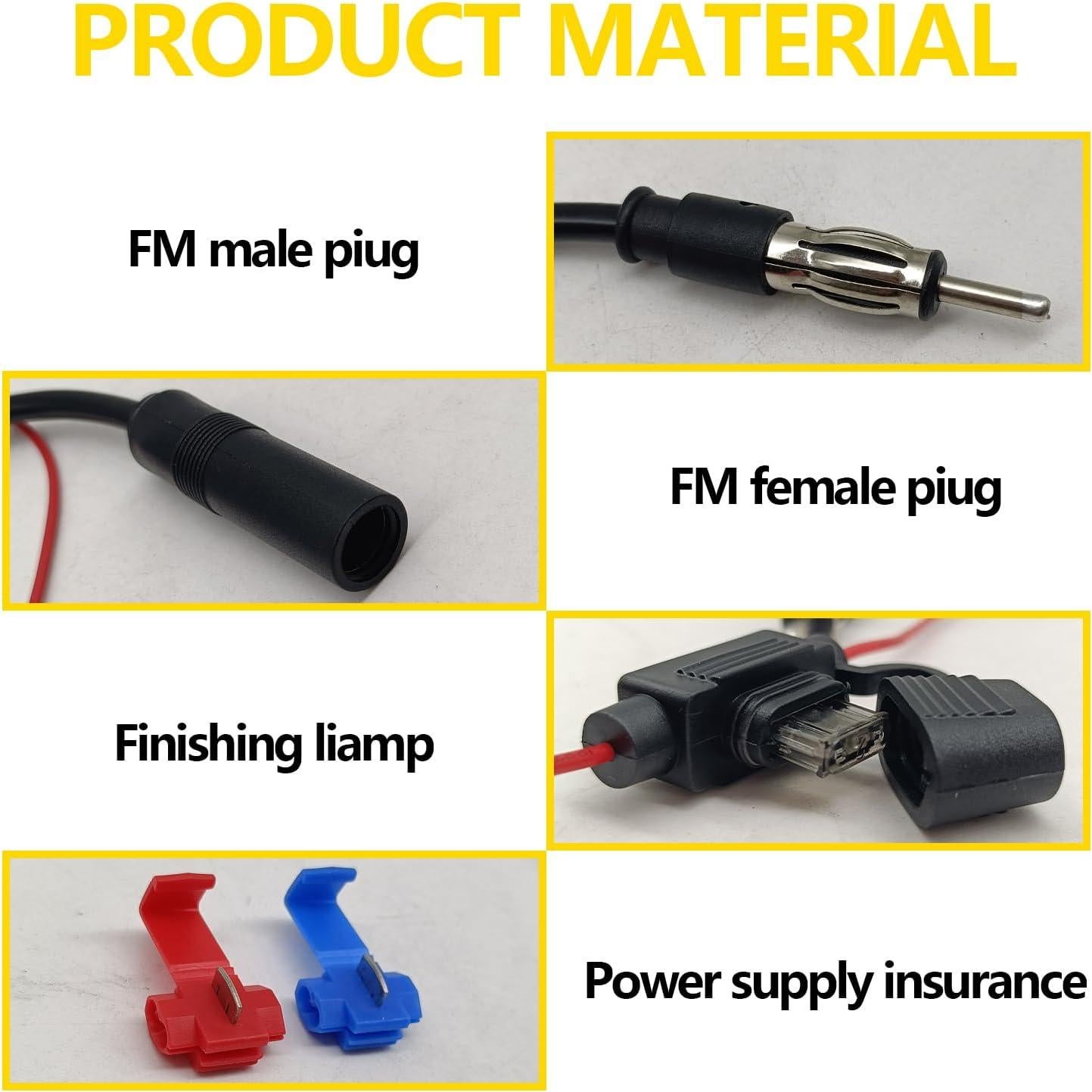 Amplificador de Señal de Antena para Coche KEVWR 12V Universal