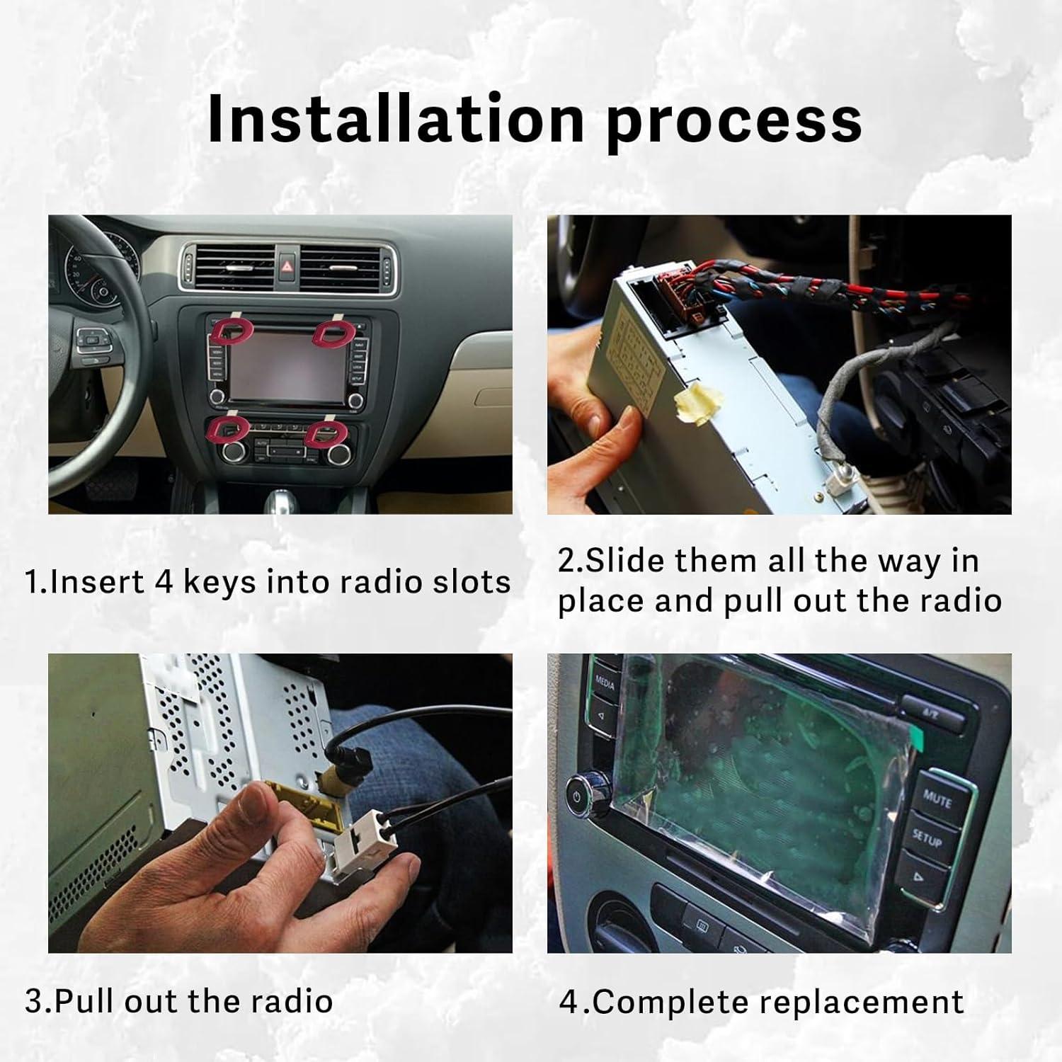 Kit de Herramientas de Extracción de Radio RBOKO 4 Piezas