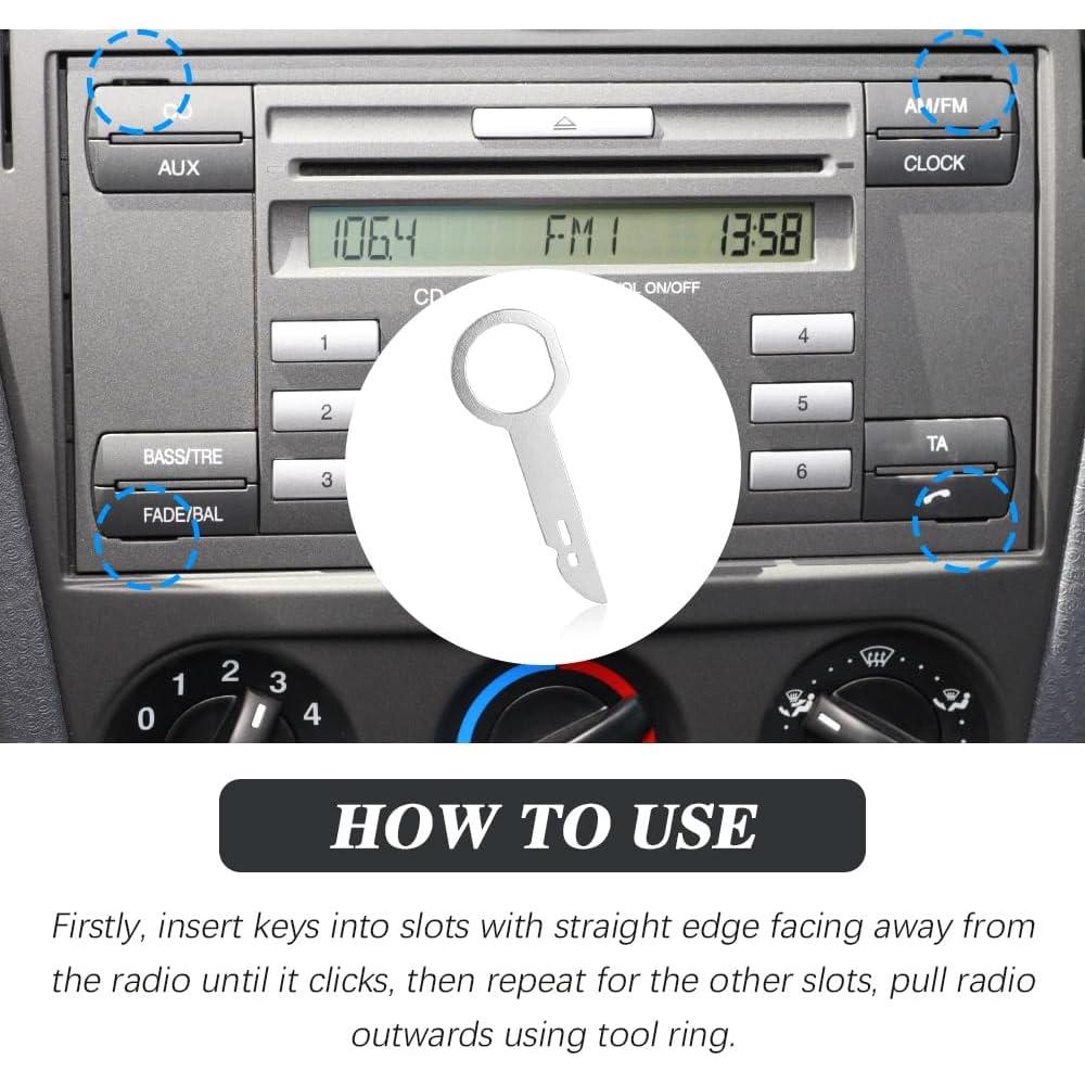 Juego de 4 Llaves de Extracción de Radio Kutyun para Mercedes