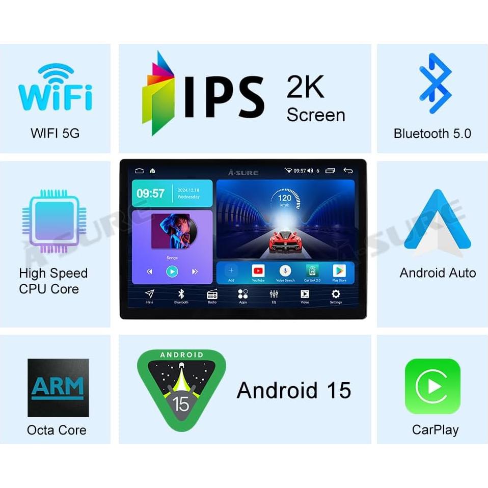 Radio Estéreo 13.1" ASURE para Chevy Silverado y GMC Sierra 1500