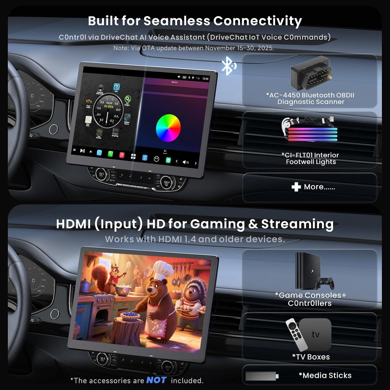 Estéreo de Coche QLED 12.9" X10G129E 8GB+128GB 4G LTE