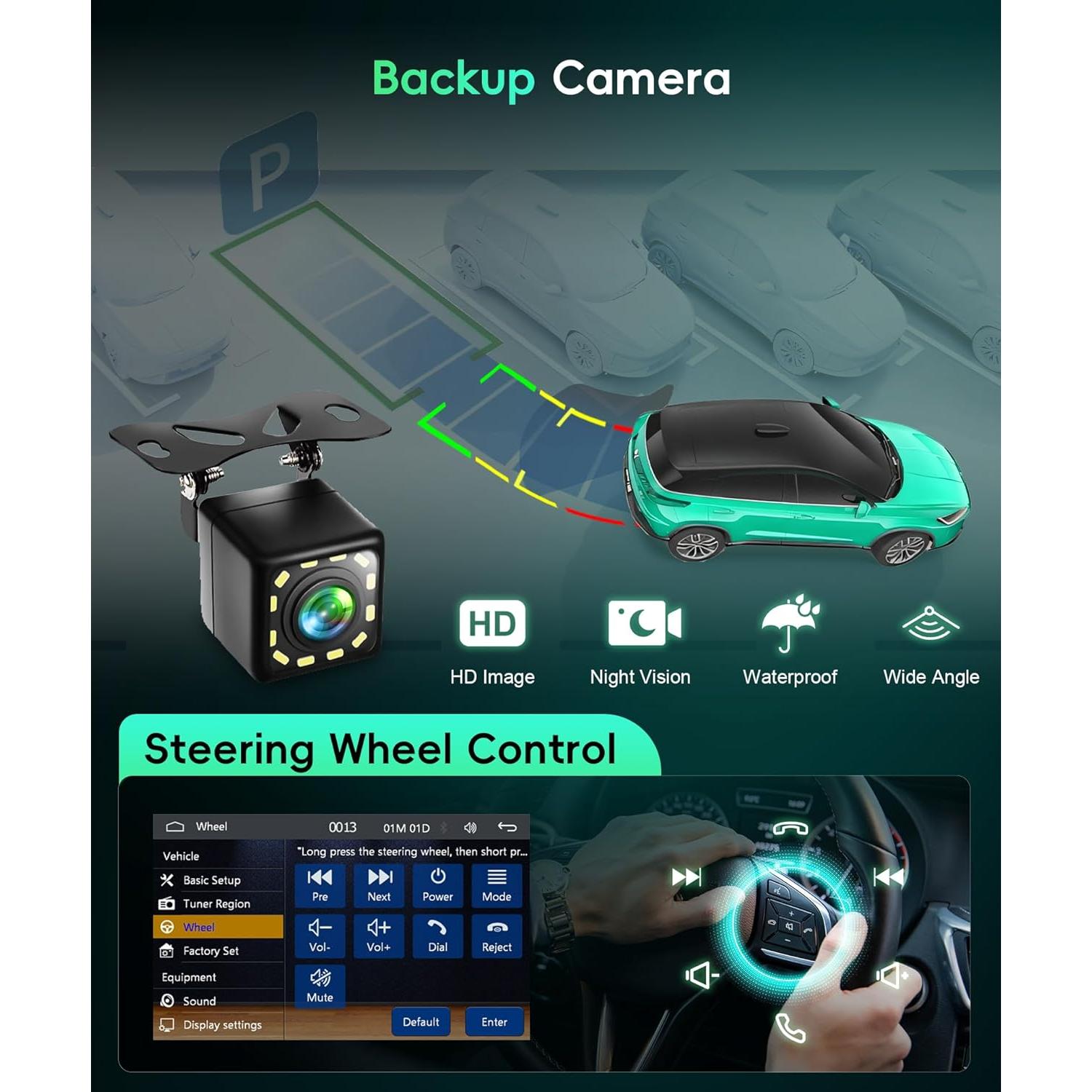 Estéreo de Coche Sellrich 1 Din 4" CarPlay Bluetooth FM