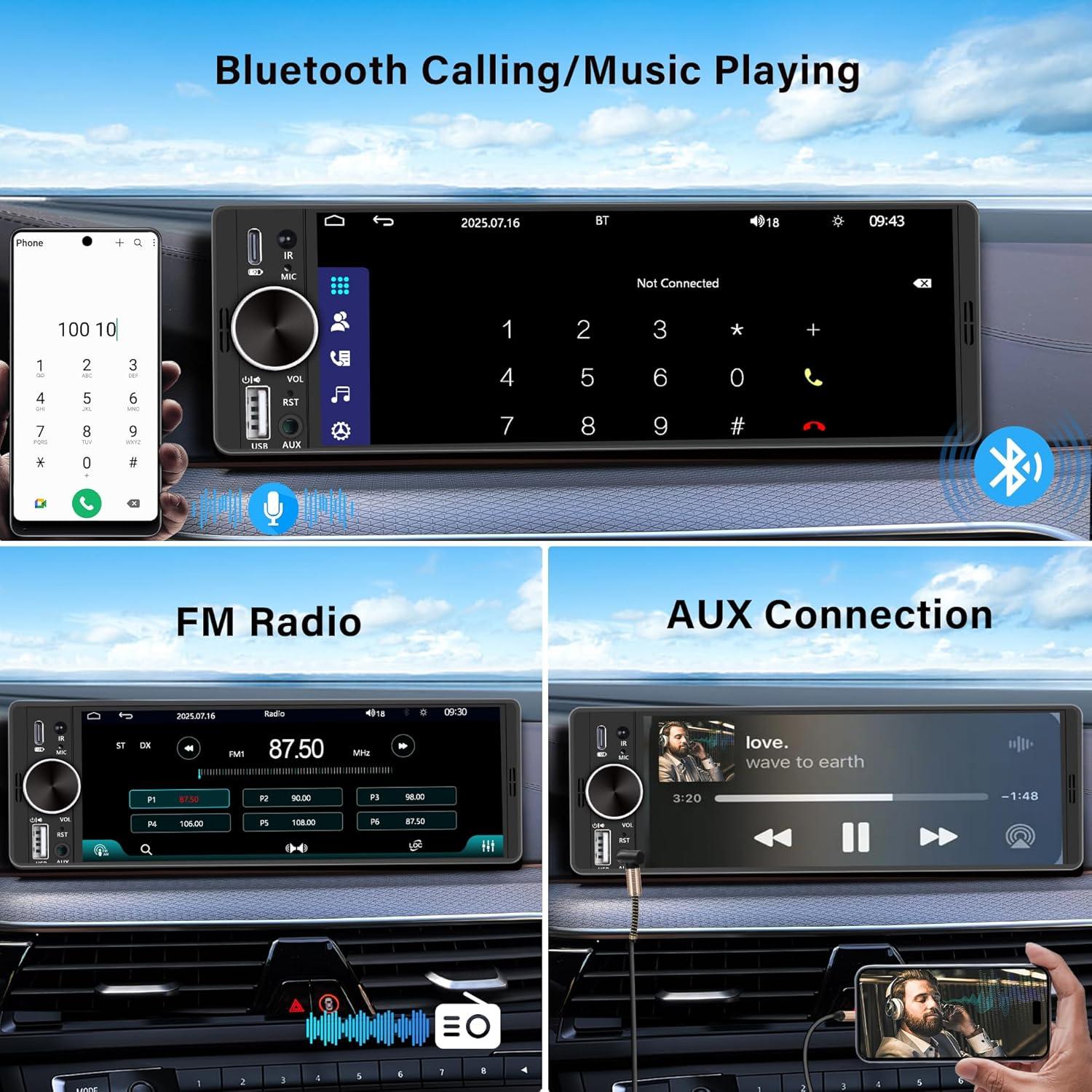 Estéreo de Carro LSLYA LG-628 con Pantalla Táctil 6.28"