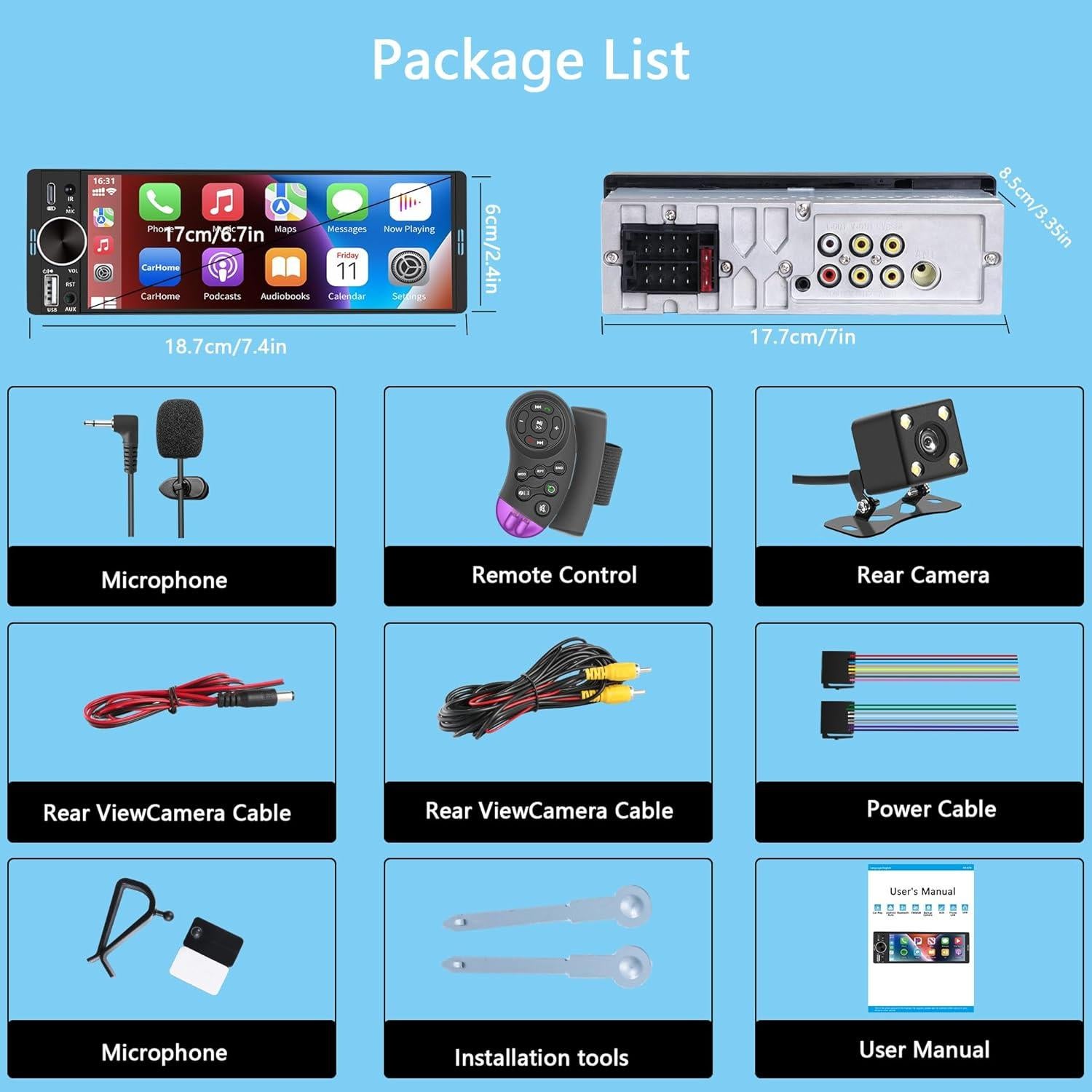 Estéreo de Carro LSLYA LG-628 con Pantalla Táctil 6.28"