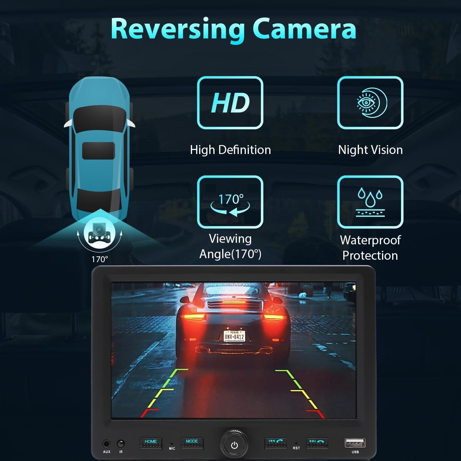 Estéreo de Coche Alondy 7" Pantalla Táctil Bluetooth USB