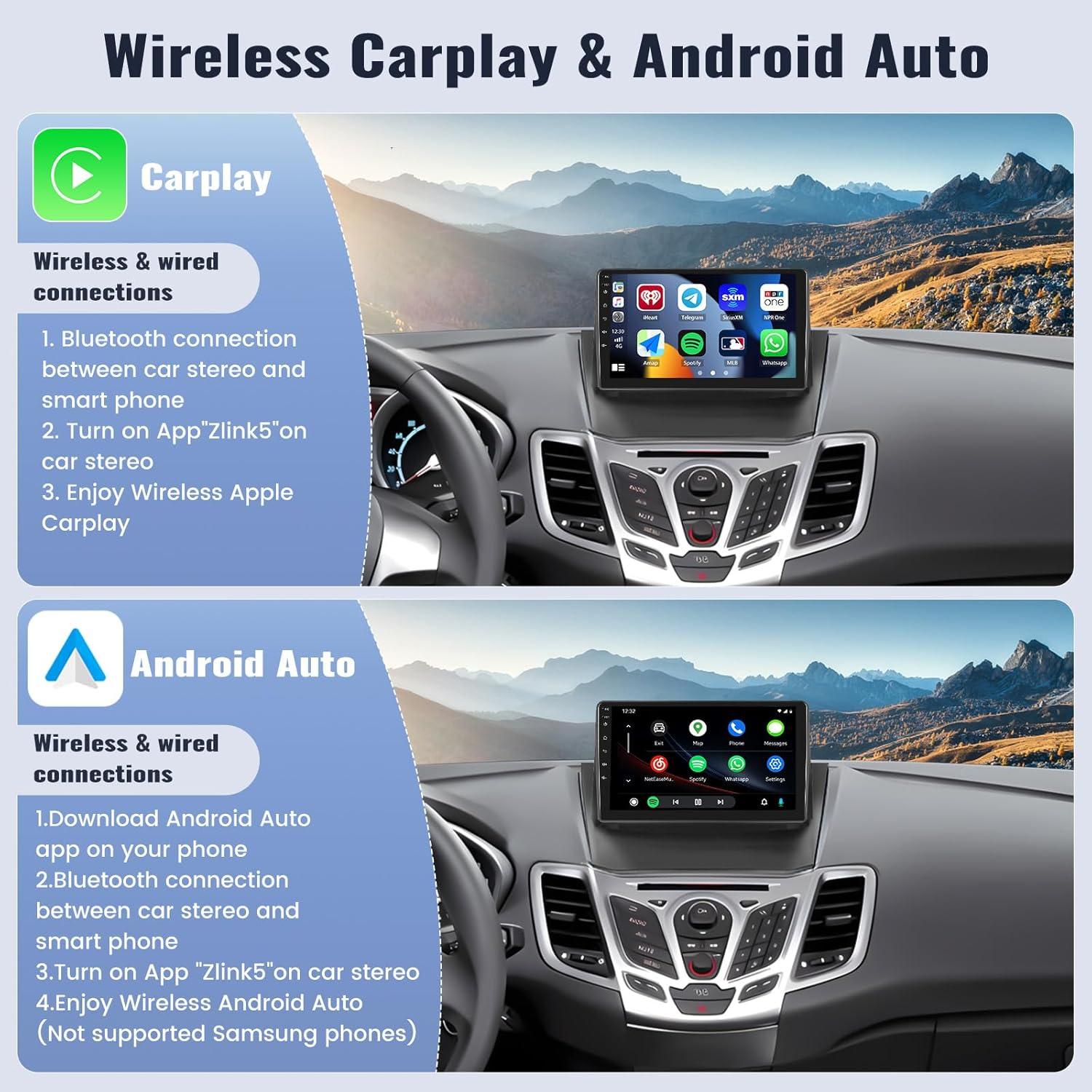 Estéreo de Coche Android SIXWIN 9" para Ford Fiesta 2009-2014