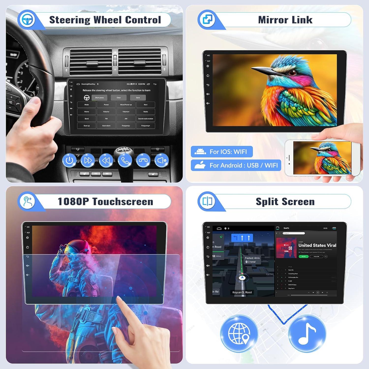 Estéreo de Coche Android SIXWIN 9" para Ford Fiesta 2009-2014