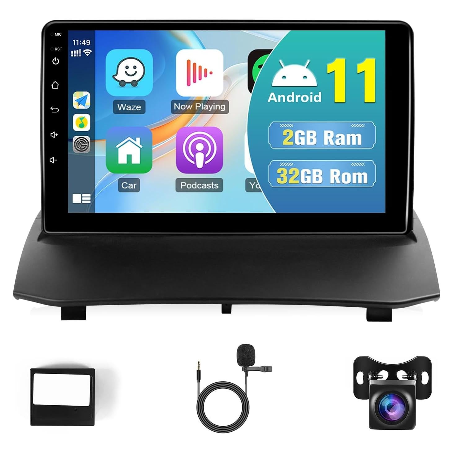 Estéreo de Coche Leadfan para Ford Fiesta 2009-2014, Pantalla 9"