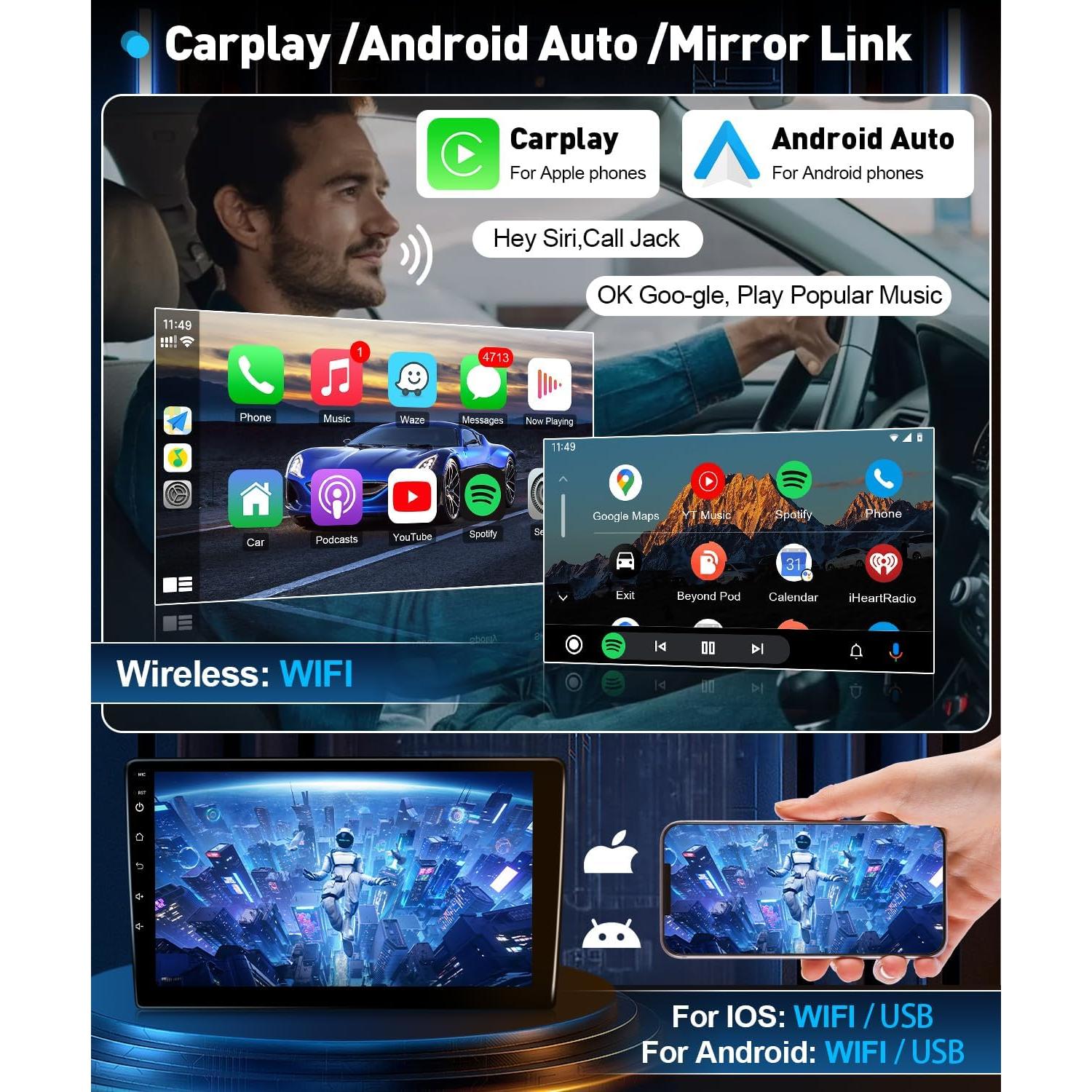 Estéreo de Coche Leadfan para Ford Fiesta 2009-2014, Pantalla 9"