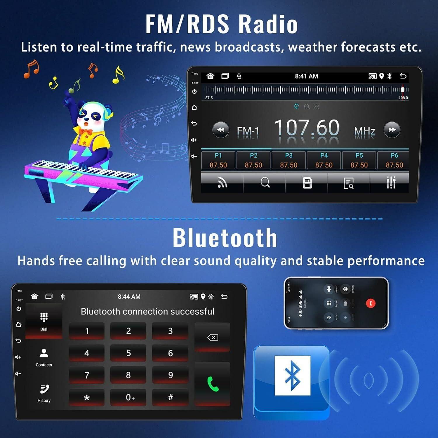 Estéreo de Coche Doble Din Ikasus Android 13 para Ford F150 1997-2004 10.1" GPS Bluetooth