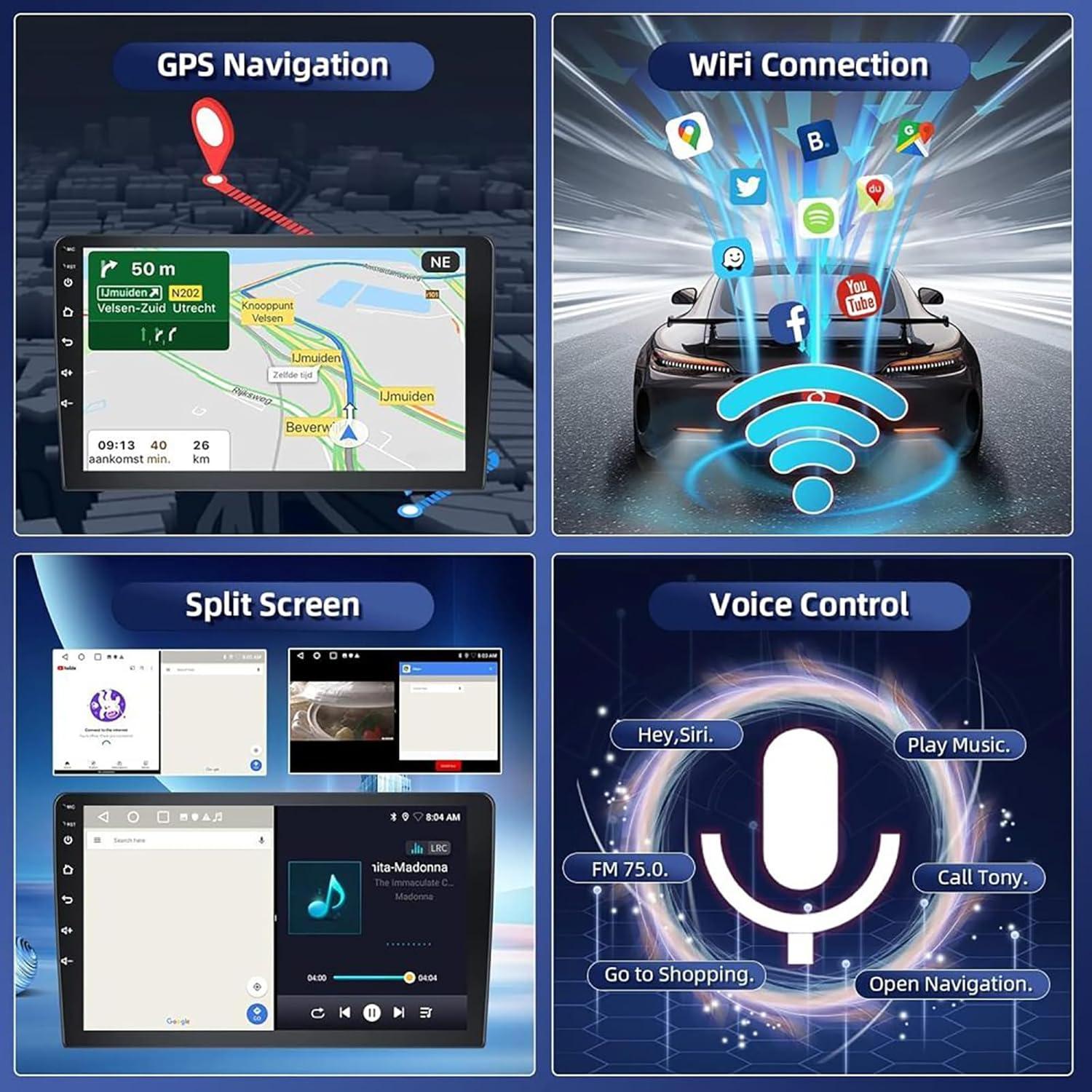 Estéreo de Coche Android 14.0 Aublinto 10" para Ford F150/F250/F350/F450