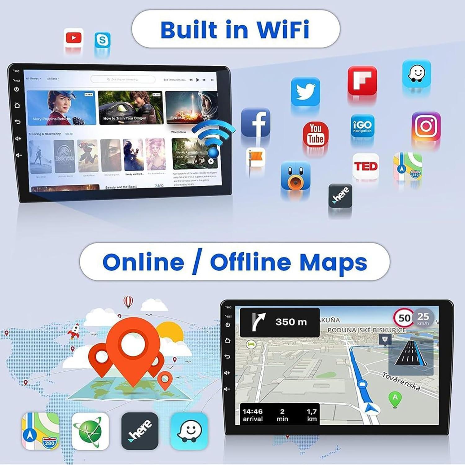 Estéreo de Coche Android 14.0 Aublinto 10" para Ford F150/F250/F350/F450